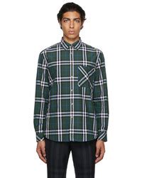 burberry green plaid shirt|Burberry plaid shirt men's.